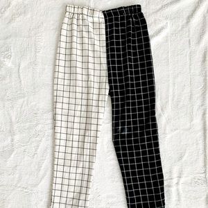 SHEIN Black & White Color Block Pants